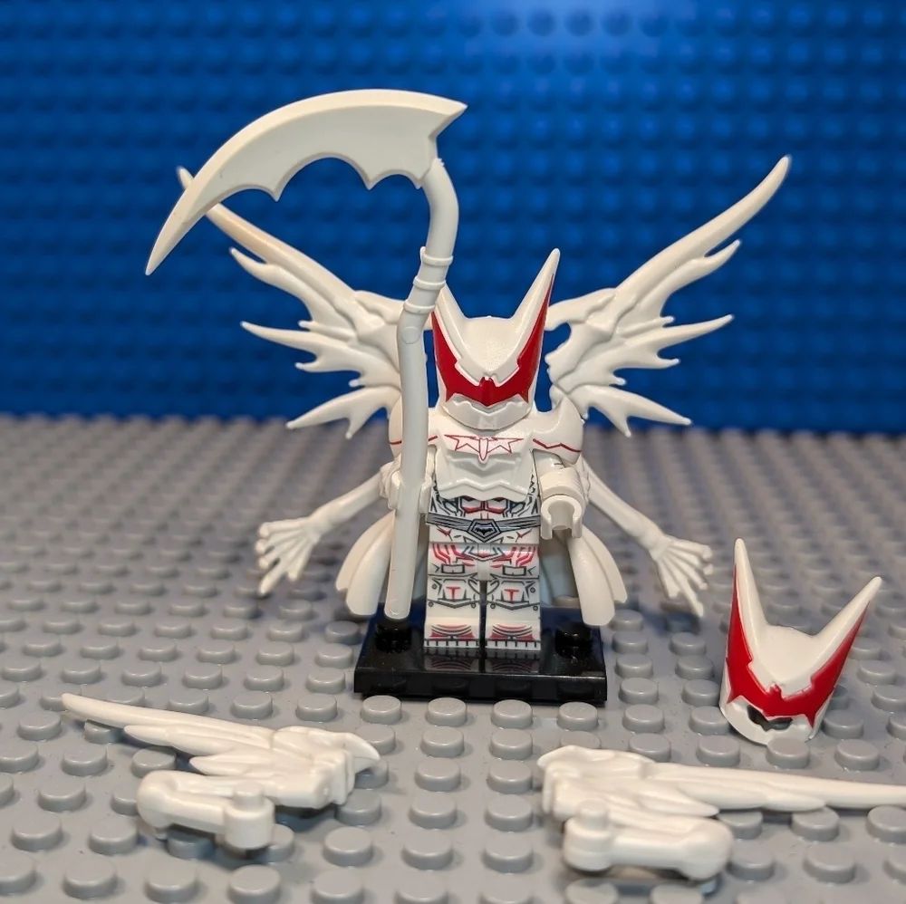 Batman- White Hellbat Minifigure Arkham Asylum Action Figure Building Block Toy